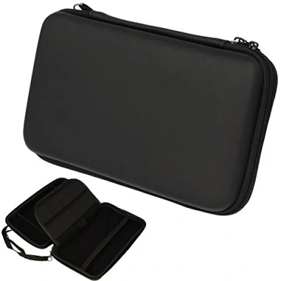 Afbeelding van TECHGEAR Hoesje compatibel met Nintendo 2DS XL Harde beschermende draagtas reis en opberghoes past op + games accessoires [zwart]