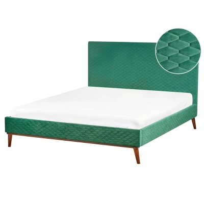 Afbeelding van BAYONNE Tweepersoonsbed Groen 160 x 200 cm Fluweel