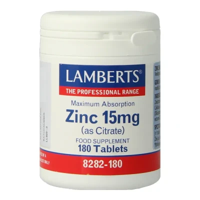 Afbeelding van Lamberts Zink Citraat 15mg, 180 tabletten