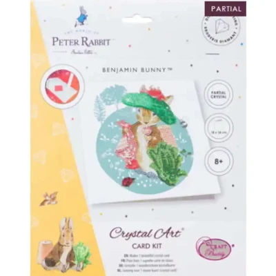 Afbeelding van Crystal Card kit Peter Rabbit Benjamin Bunny (partial) 18 x cm.