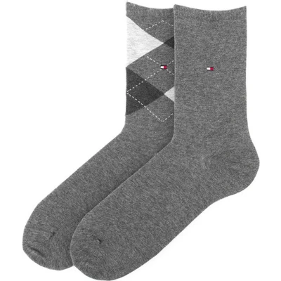 Afbeelding van Tommy Hilfiger 2 Pairs PACK Sokken Middle grey, Dames, Maat: 35 38, grey