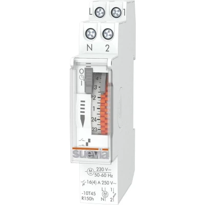 Afbeelding van Suevia Timer voor DIN rail Bedrijfsspanning: 230 V/AC DinO One RS 1 sluiter 16A V/A
