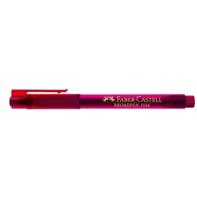 Afbeelding van 10x Fineliner Faber Castell Broadpen 1554 rood