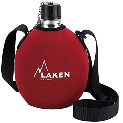 Afbeelding van Klassieke laken, aluminium cantimplora met neoppreneo fonda, rood, 1 l