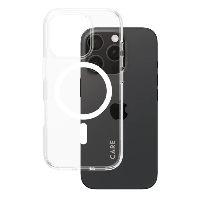 Afbeelding van Care Flagship Case Urban Combat Met Wit Magsafe Telefoonhoesje Voor Apple Iphone 2024 6.1&#039;&#039; Pro Transparant