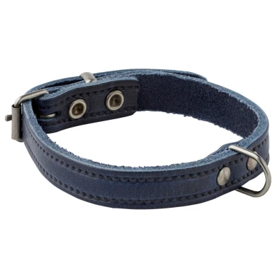 Afbeelding van Adori Halsband Italy Met Print Old Silver Blauw Hondenhalsband 40x1.6 cm