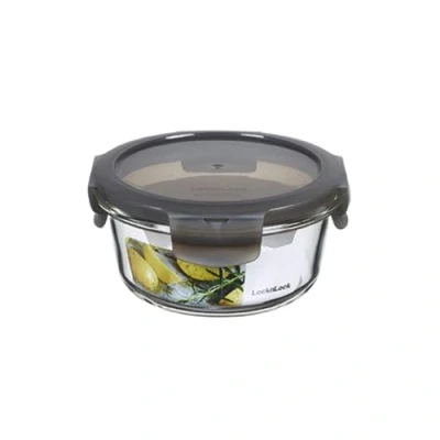 Afbeelding van LocknLock OVEN GLASS vershouddozen glas met deksel, 380 ml rond, diameter 130 x 65 mm, koelkast, vriezer en vaatwasser, borosilicaatglas tot 400 C, ovenbestendig, magnetronservies deksel