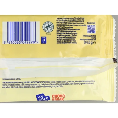 Afbeelding van 7x WeCare Lower Suger Chocolate 64,5 gr