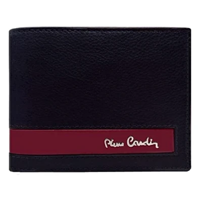 Afbeelding van PIERRE CARDIN portemonnee voor heren, dun, slank, klein, rfid, cadeau, met portemonnee, jongens, Zwart/Rood