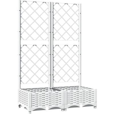 Afbeelding van vidaXL Plantenbak met latwerk 80x40x121,5 cm polypropeen