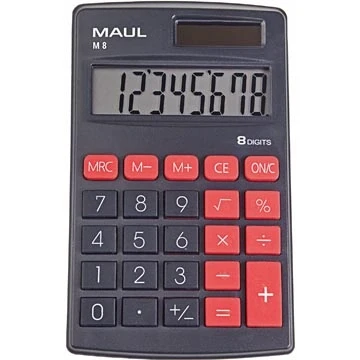Afbeelding van Maul Zakrekenmachine M8, Zwart