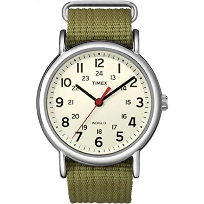 Afbeelding van Timex Weekender Slip Through Casual Horloge Olijfgroen, Quartz Horloge, Default Title,