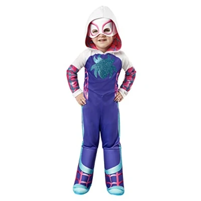 Afbeelding van Rubies Official Marvel Spidey and his Amazing Friends Ghost Spider Deluxe Peuterkostuum, leeftijd 2 3 jaar