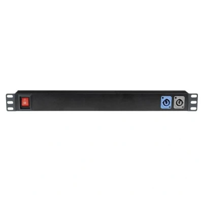 Afbeelding van Showgear 19&quot; 1U Socketstrip 7 With Powercon input