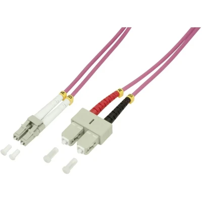 Afbeelding van LogiLink FP4LS05 Glasvezel Optische vezel Aansluitkabel 50/125 µ Multimode OM4 5.00 m