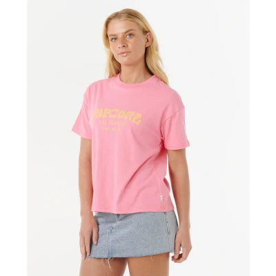 Afbeelding van Rip Curl Surf Puff Relaxed Tee Pink/Orange