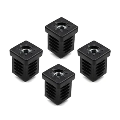 Afbeelding van Design61 4x schroefdraadstoppen vierkante buisstoppen 30 x mm wanddikte 1 2 met M10 binnendraad