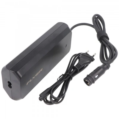 Afbeelding van Originele Flyer e bike oplader geschikt voor Panasonic accu, 36V 4A, alleen bikes met SIB2, STB, FIT 1 systeem