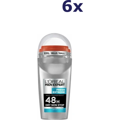 Afbeelding van 6x L&#039;Oréal Men Expert Deodorant Roller Fresh Extreme 50 ml