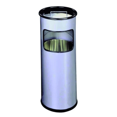 Afbeelding van As papierbak Durable 3330 23 rond zilver metallic