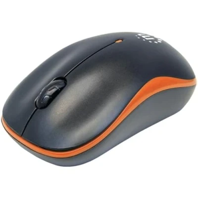 Afbeelding van Manhattan 179409 Success Wireless Mouse (USB optisch drie knoppen plus muiswiel 1000 dpi) zwart/oranje