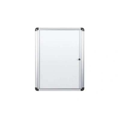Afbeelding van Bi Office Enclore Extra Magnetische Vitrinekast, Geanodiseerd Aluminium Omlijsting, Verticaal 4xA4