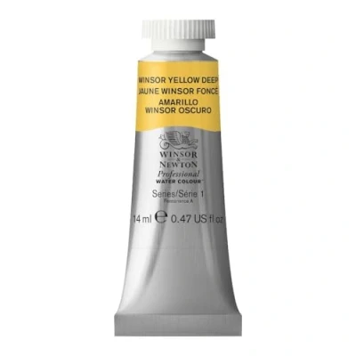 Afbeelding van Winsor &amp; Newton 0105731 Professional Water Colour, fijnste kunstenaars aquarelverf met de hoogst mogelijke pigmentatie, uitstekende lichtechtheid 14ml Tube, Yellow Deep