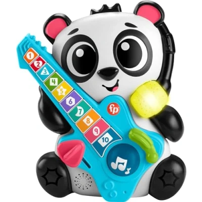 Afbeelding van Fisher Price Link Squad Panda speelgoed voor baby&#039;s en peuters met muziek interactieve lichten, vanaf 9 maanden, Franse versie, HYK95