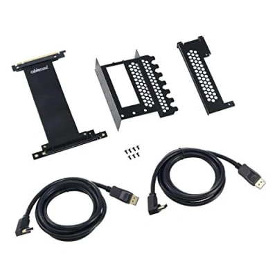 Afbeelding van CableMod Vertical Graphics Card Holder with PCIe x16 Riser Cable 2 x DisplayPort Black