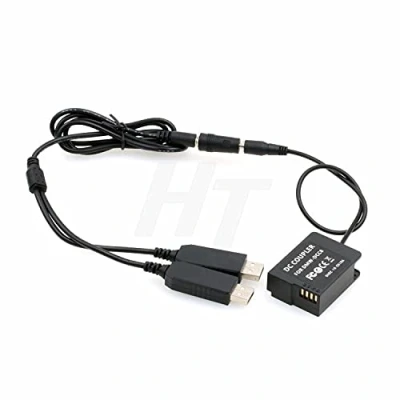 Afbeelding van Dual USB DMW BLC12 Dummy Batterij DCC8 Power Adapter voor PANASONIC LUMIX DSLR G5 G6 G7 camera