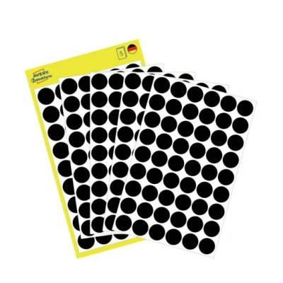 Afbeelding van Etiket Avery Zweckform 3140 rond 12mm zwart 270stuks