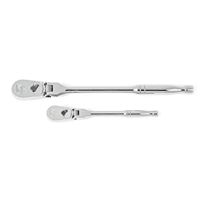 Afbeelding van GEARWRENCH 2 st 1/4 &quot;, 3/8&quot; Drive 84 Tand Volledige Polish Flex Head Teardrop Ratchet Set