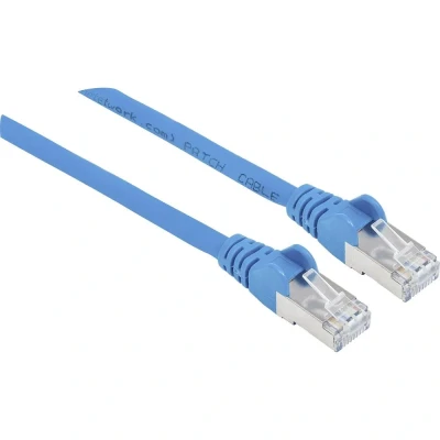 Afbeelding van Intellinet Netwerk Patchkabel, Cat5e, 0,25 m, CCA, U/UTP, PVC, Vergulde Contacten, Snagless Cat7 kabel/Cat6A stekkers, koper, S/FTP, LSOH 20 m Blauw