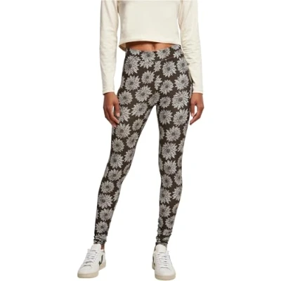 Afbeelding van Urban Classics SOFT AOP Legging, Dames, Maat: XXL, Browncamomile