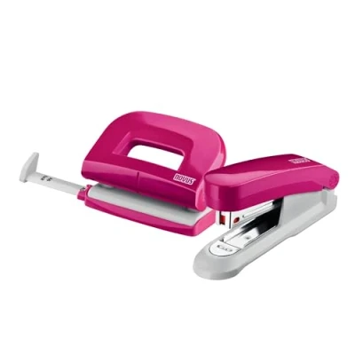 Afbeelding van nietmachine/perforator set Novus Evolution E15/E210 pink