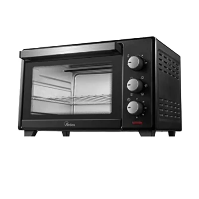 Afbeelding van ARDES AR6231B elektrische convectie oven 30 liter met 6 functies koken timer dubbel glas accessoires kleur zwart