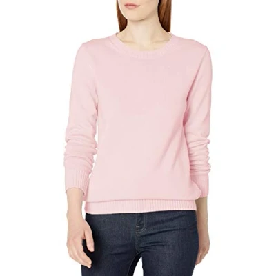 Afbeelding van Amazon Essentials vrouwen 100% katoen ronde hals trui,Lichtroze,XS S