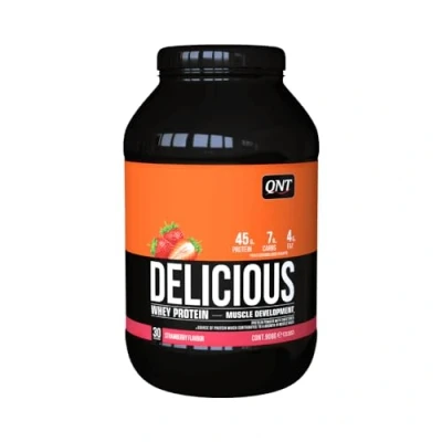 Afbeelding van QNT Delicious Whey Protein Powder Strawberry 908 gr