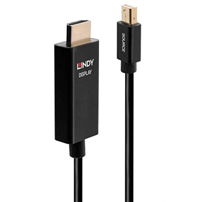 Afbeelding van Lindy 40922 video kabel adapter 2 m Mini DisplayPort HDMI Type A (Standaard) Zwart