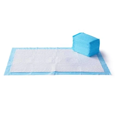 Afbeelding van Amazon Basics Trainingspads voor honden en puppy&#039;s, lekvrij, 5 laags, met sneldrogend oppervlak, groot, set van 30, blauw