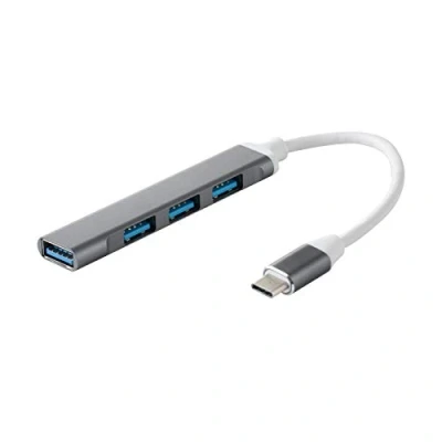 Afbeelding van USB C Hub 4 poorten Mini Dongle Type naar meerdere Adapter Ultra Slim Aluminium Expander Port Splitter voor MacBook Pro/Air, iMac, Surface Pro, XPS, meer (1x 3.0 + 3x 2.0)