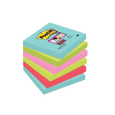 Afbeelding van Post It Super Sticky Notes Cosmic, 90 vel, ft 76 x mm, 8 + 4 GRATIS memoblok