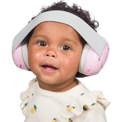 Afbeelding van Dooky Baby Gehoorbescherming 0 3 jaar Roze Noise Cancelling Headphones 25 dB Isolatie Verstelbare band Inclusief opbergzakje.