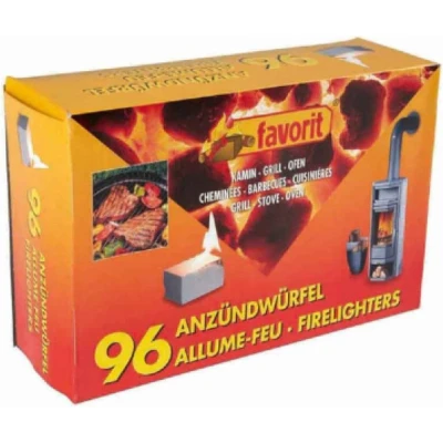 Afbeelding van Favorit aanmaakblokjes wit, 96 stuks voor open haard, grill en oven 1247