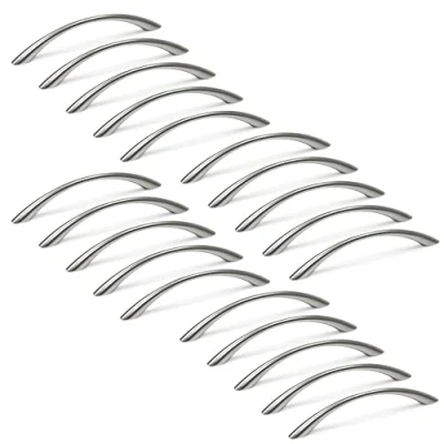 Afbeelding van Emuca 9160951 Handgrepen voor meubelstuk, CC 128 mm, Zamak, nikkel gesatineerd, 20 stuks