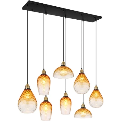 Afbeelding van Globo hanglamp Salvy zwart metaal 15786 8H