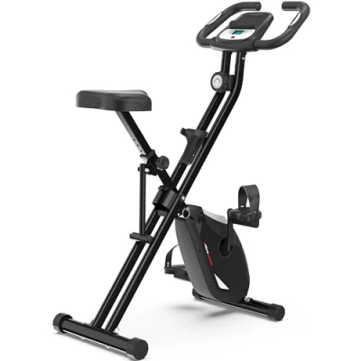 Afbeelding van Ultrasport F Bike Heavy, Fietstrainer, Fitness Fiets LCD Trainingscomputer, Opvouwbare Hometrainer, Max. Gebruikersgewicht 130kg, Hartslagmeting, 8 weerstandsniveaus, Handdoekhouder, Mat zwart