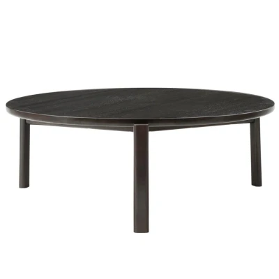 Afbeelding van Audo Copenhagen Passage salontafel Ø90 zwart eiken