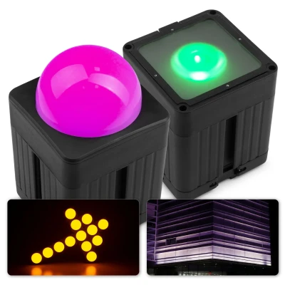 Afbeelding van Beamz Professional KUBE20BK Uplightset met 2x IP65 Zwart