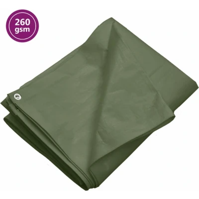 Afbeelding van vidaXL Dekzeil 260 g/m² 4x4 m HDPE groen